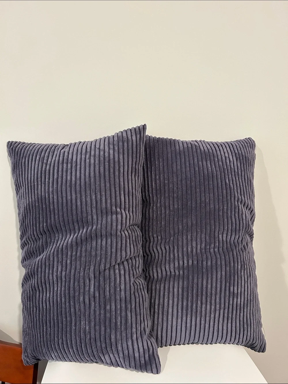 Plush Ribbed Throw Pillow - Charcoal Gray